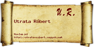 Utrata Róbert névjegykártya