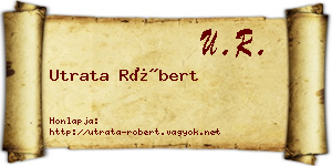 Utrata Róbert névjegykártya