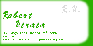 robert utrata business card